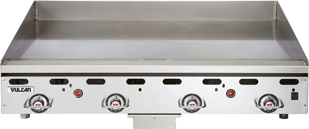Vulcan MSA48 48" Countertop Gas Griddle, Snap-Action Thermostat, 24" Deep, 108.000 BTU