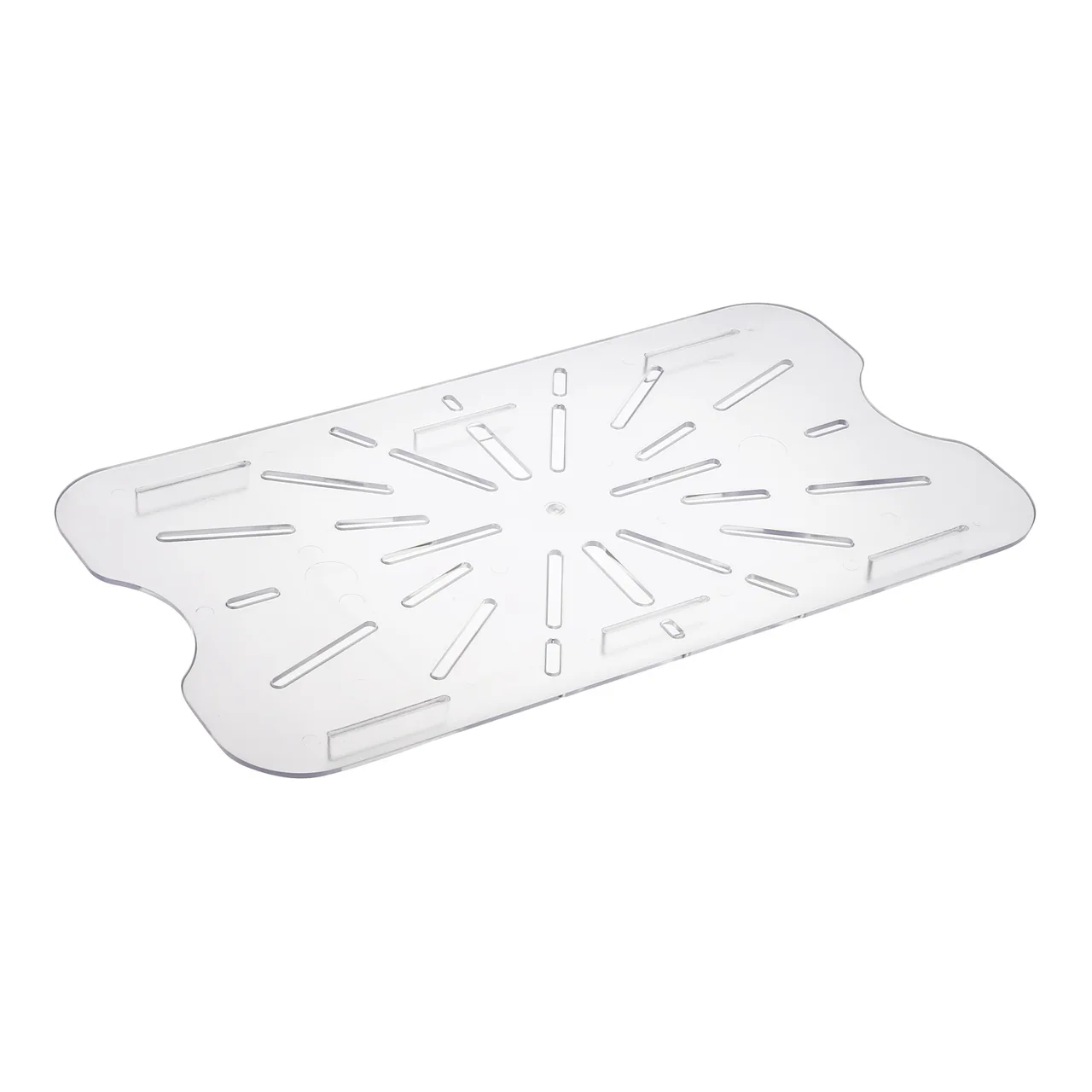 CAC China PCDS-F Full-Size Food Pan Drain Shelf, Polycarbonate, Clear, NSF