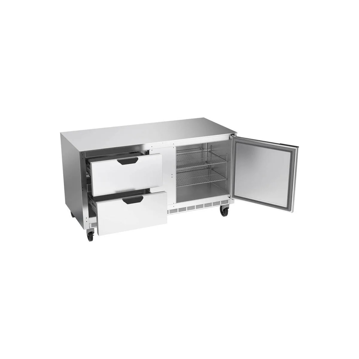 Beverage Air UCFD60AHC-2 60" 1-Door & 2-Drawer Undercounter Freezer, Stainless Steel Exterior, 15.8 cu. ft.