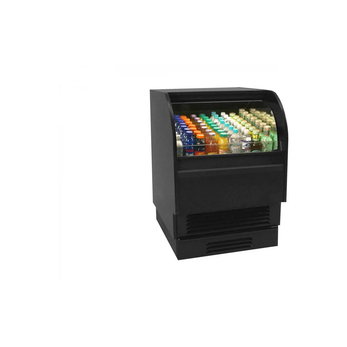 Structural Concepts CO2739R 27" Horizontal Self-Service Open Air Merchandiser in Black, Self-Contained