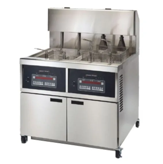 Henny Penny OEA342.02 Multiple Battery Electric Fryer w/ 2 Wells, 80-lb Capacity, Built-In Filter