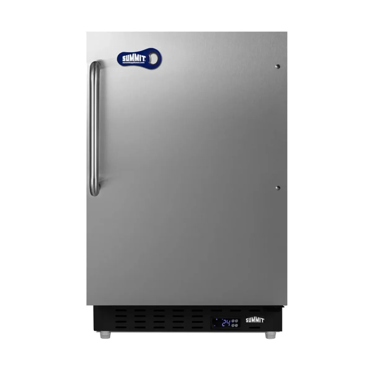 Summit ALFZ37BSSTBFROST 20" Built-in or Freestanding Undercounter Beer Froster w/ Stainless Steel Door and Towel Bar Handle, 2.68 cu. ft.