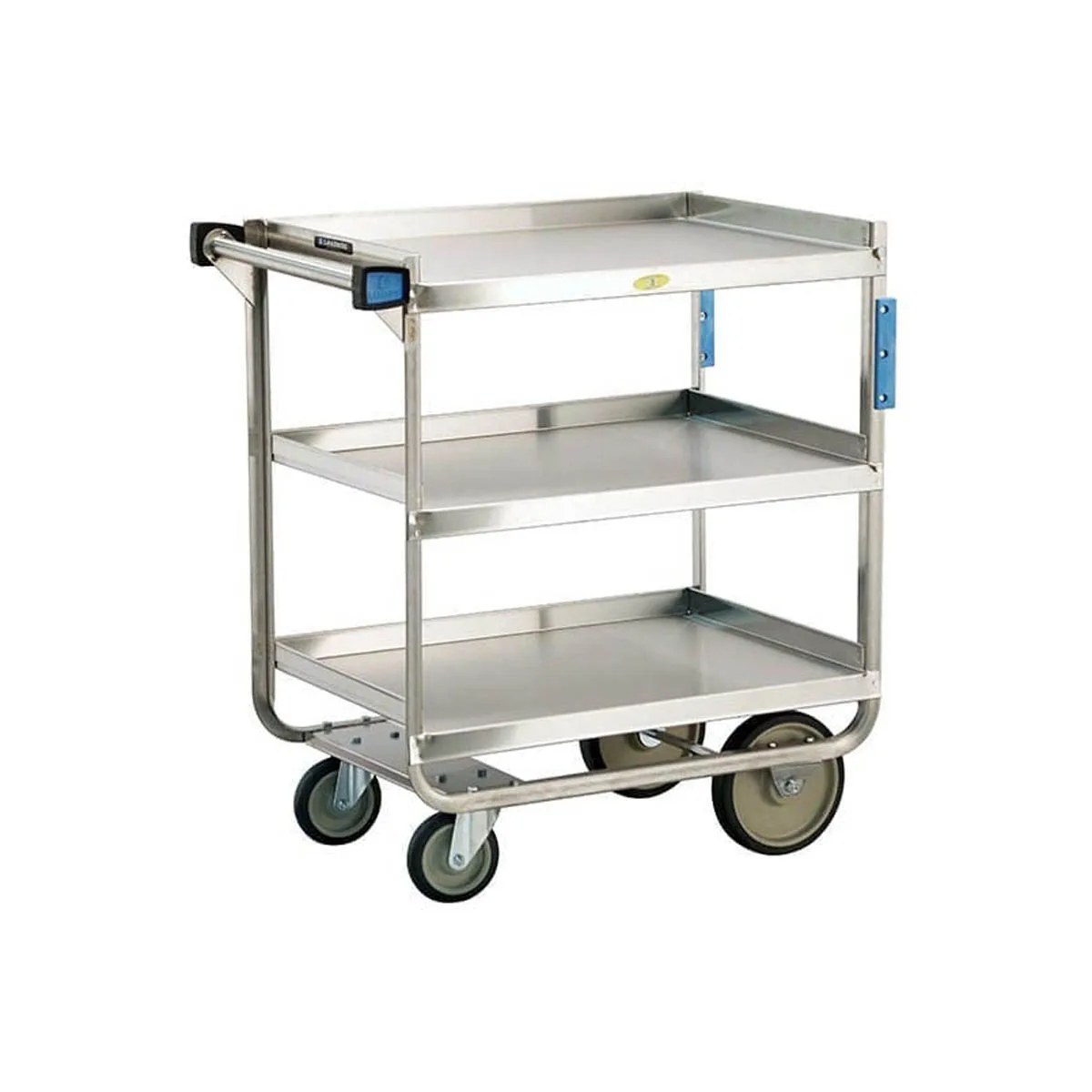 Lakeside 722 Stainless Steel 3 Shelf Utility Cart w/ Shelf Size 27" x 18" - 700 lb. Capacity