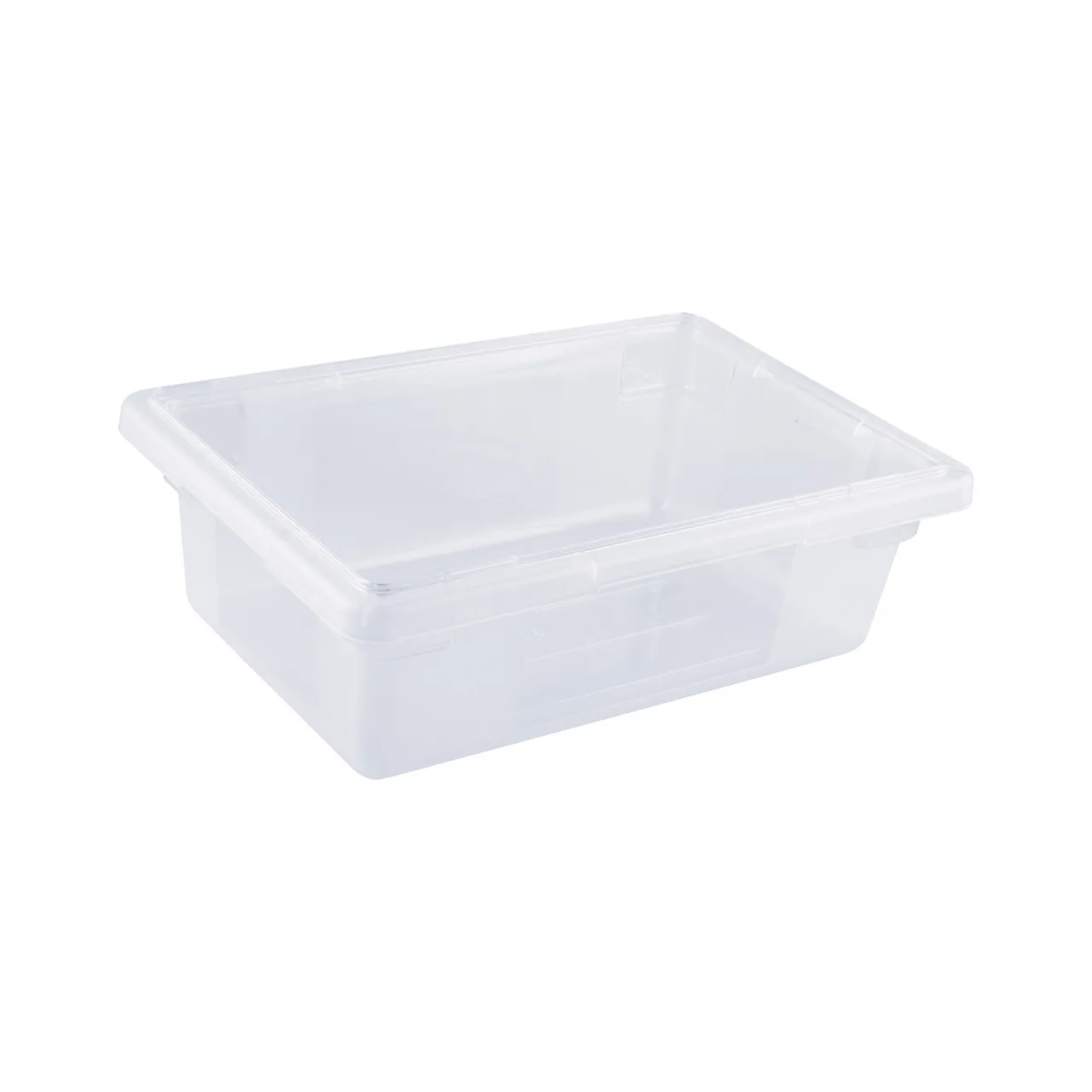 CAC China FS1H-6C Food Storage Box, 3.5 Gallon, Half-Size, 18"L x 12"W x 6"H, Polycarbonate, Clear