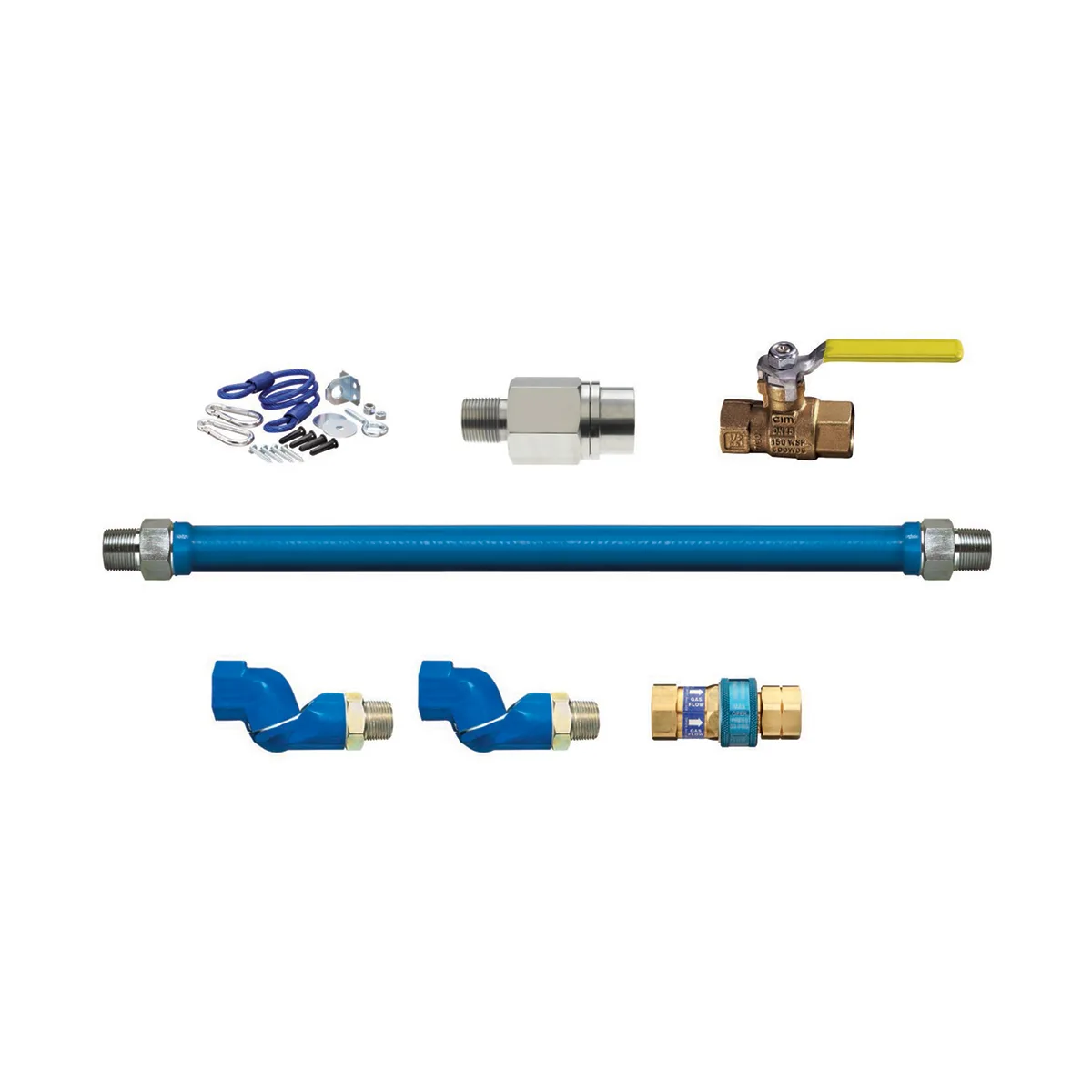 Dormont 1675KITS48EFV SnapFast 48" Gas Connector Kit w/ Excess Flow Value, Swivel Max,Two Elbows