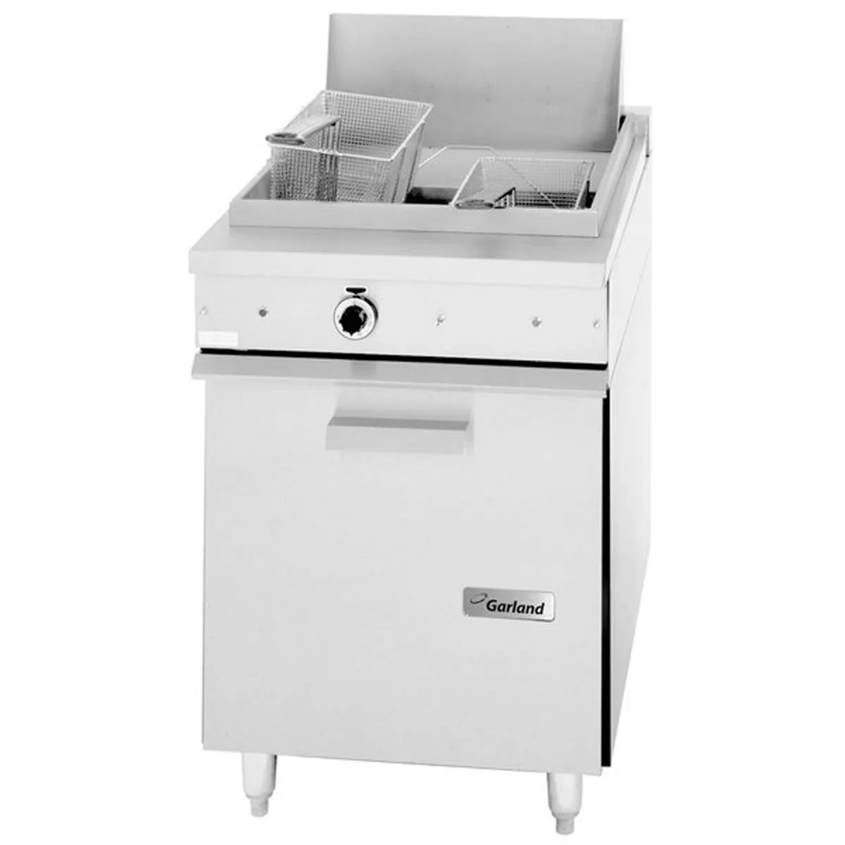 Garland US Range 36ES21 Full Pot Floor Model Electric Fryer w/ Nickel-Plated Frypot, 30-lbs. Fat