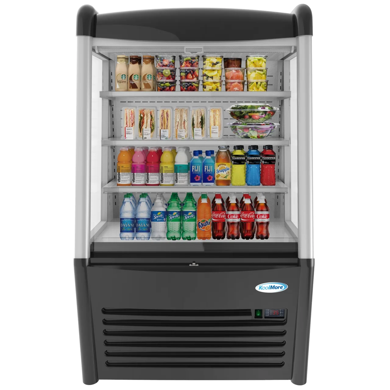 Koolmore CDAU-13C 36" Grab & Go Open Air Merchandiser, Stainless Steel, 11.3 cu. ft.