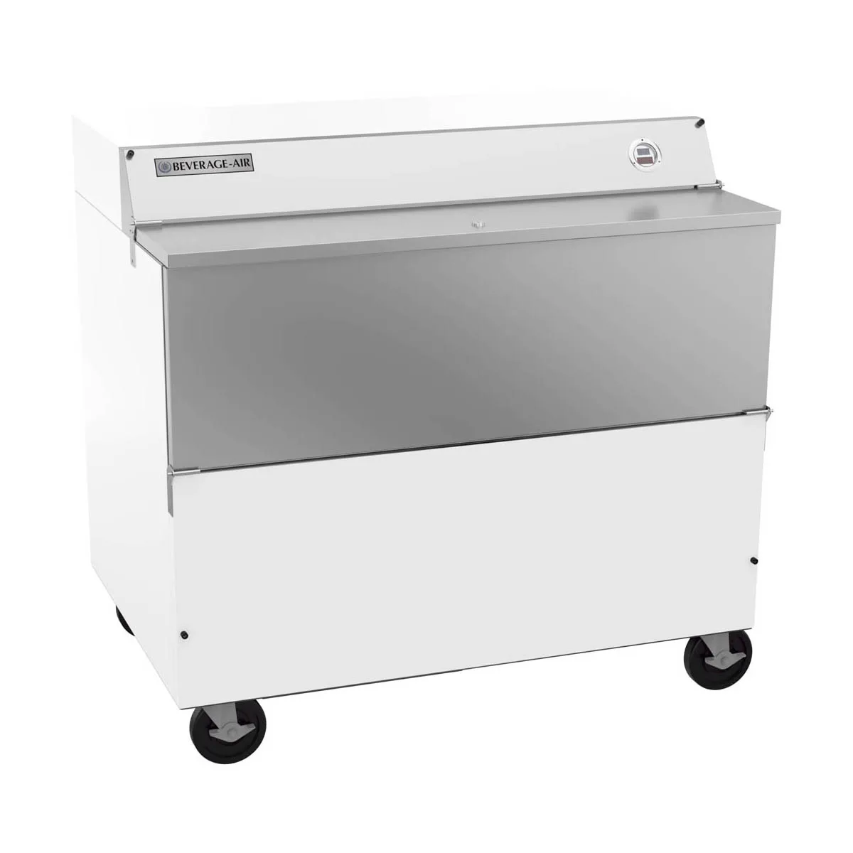 Beverage Air SMF49HC-1-W-02 49" Single Sided Milk Cooler, Forced Air, 12 Crates Capacity