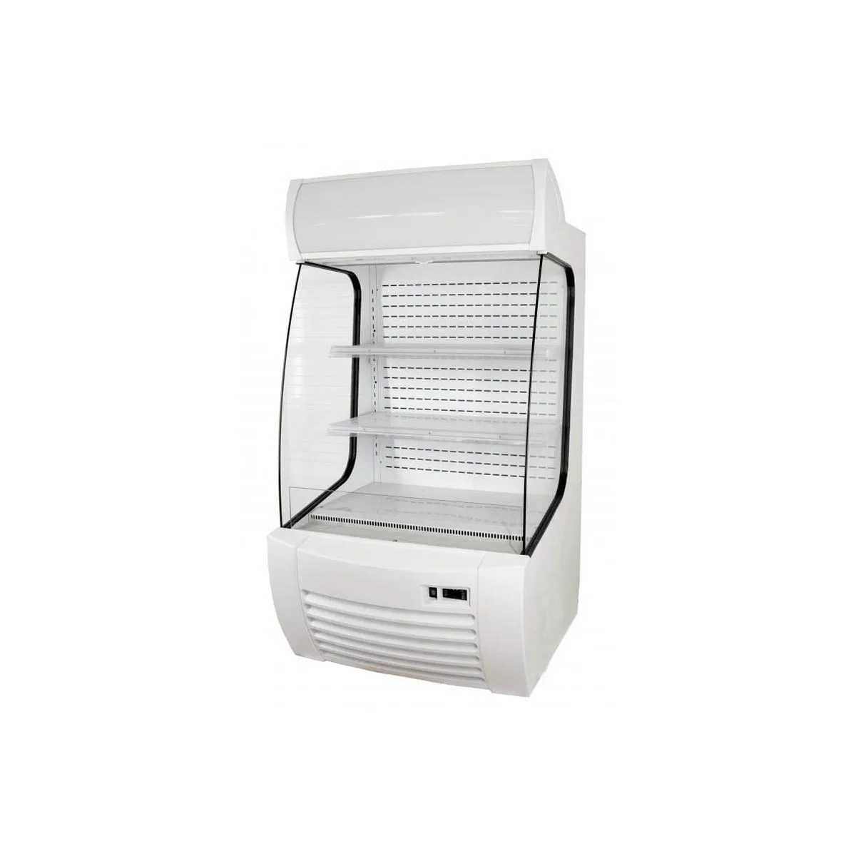 Omcan USA 41465 37" Open Air Refrigerated Display Case in White, 2 Shelves, 12.71 cu.ft.