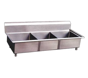 Omcan USA 22120 (3) Three Compartment Sink