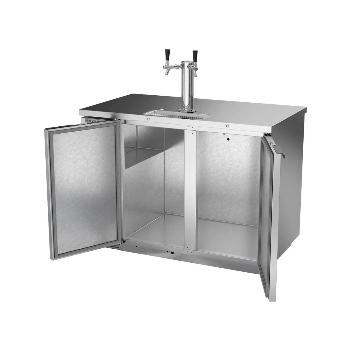 Beverage Air DD50HC-1-S 50" Draft Beer Cooler w/ 2 Kegs, 17.86 cu. ft., 1 Dual-Tap Tower