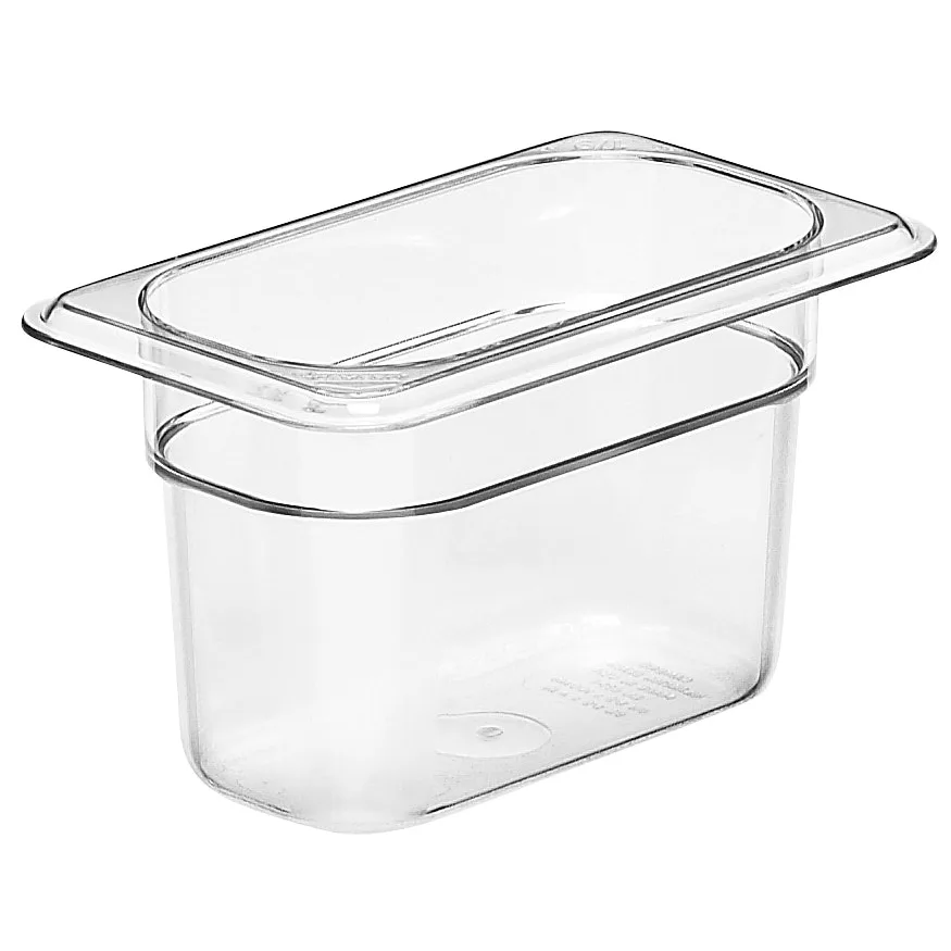 Cambro 94CW135 - Clear Polycarbonate Food Pan, 1/9 Size, .9 Quart, 4" Deep, NSF