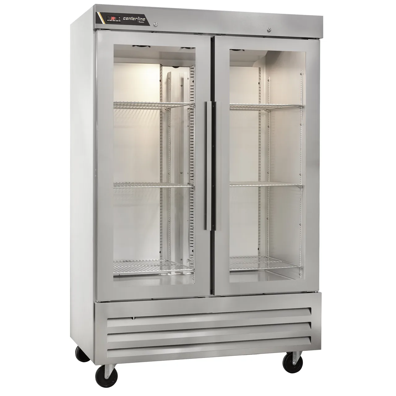 Traulsen C Series CLBM-49R-FG-LR 54" 2-Section Reach-In Refrigerator w/ 2 Glass Doors, 45 cu. ft.