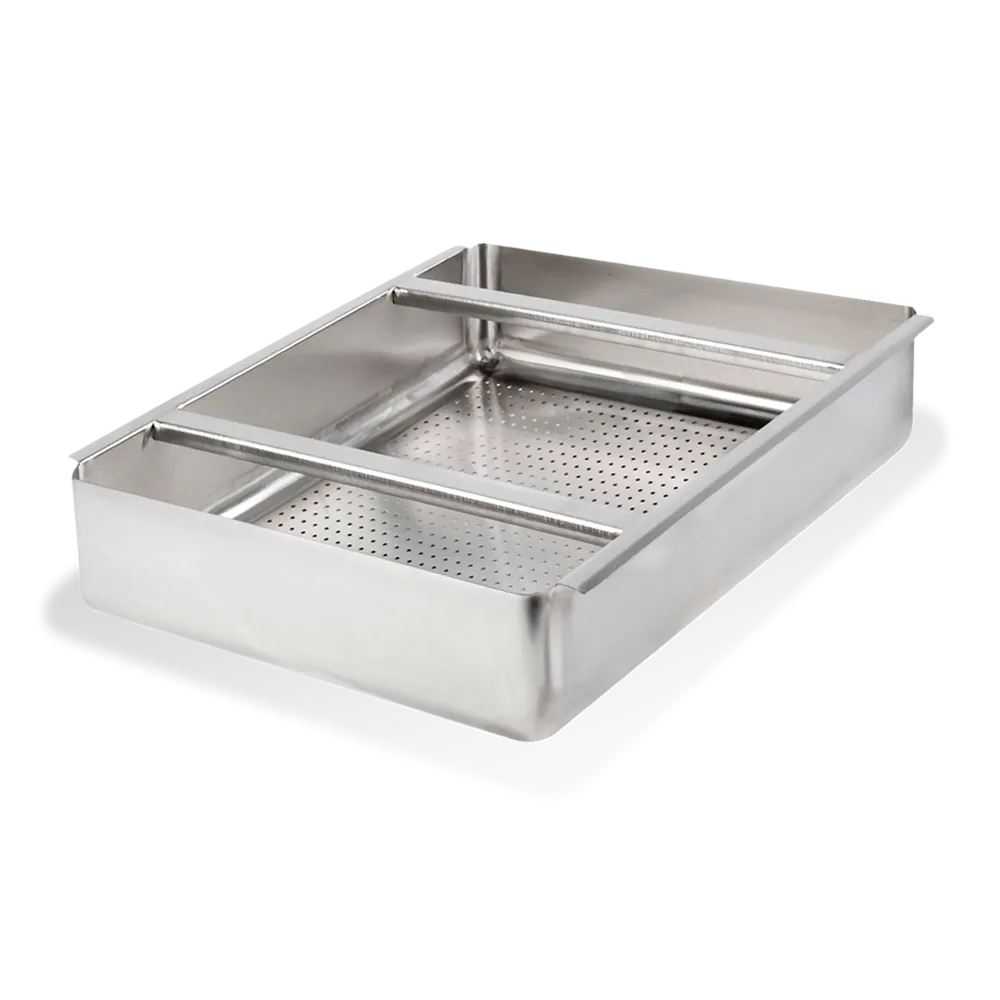 Steel Works SWPRDB-1824 Pre-Rinse Drain Basket, Perforated, 18" X 24" X 4"H