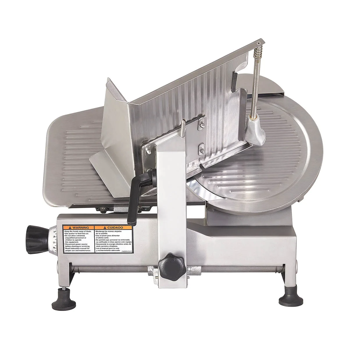Pro-Cut KSDS-12 Meat Slicer, 12" Steel Blade, 45° Gravity Feed, 7/16" Slice, Belt-Driven, 1/3 HP, 250W, Stainless Steel