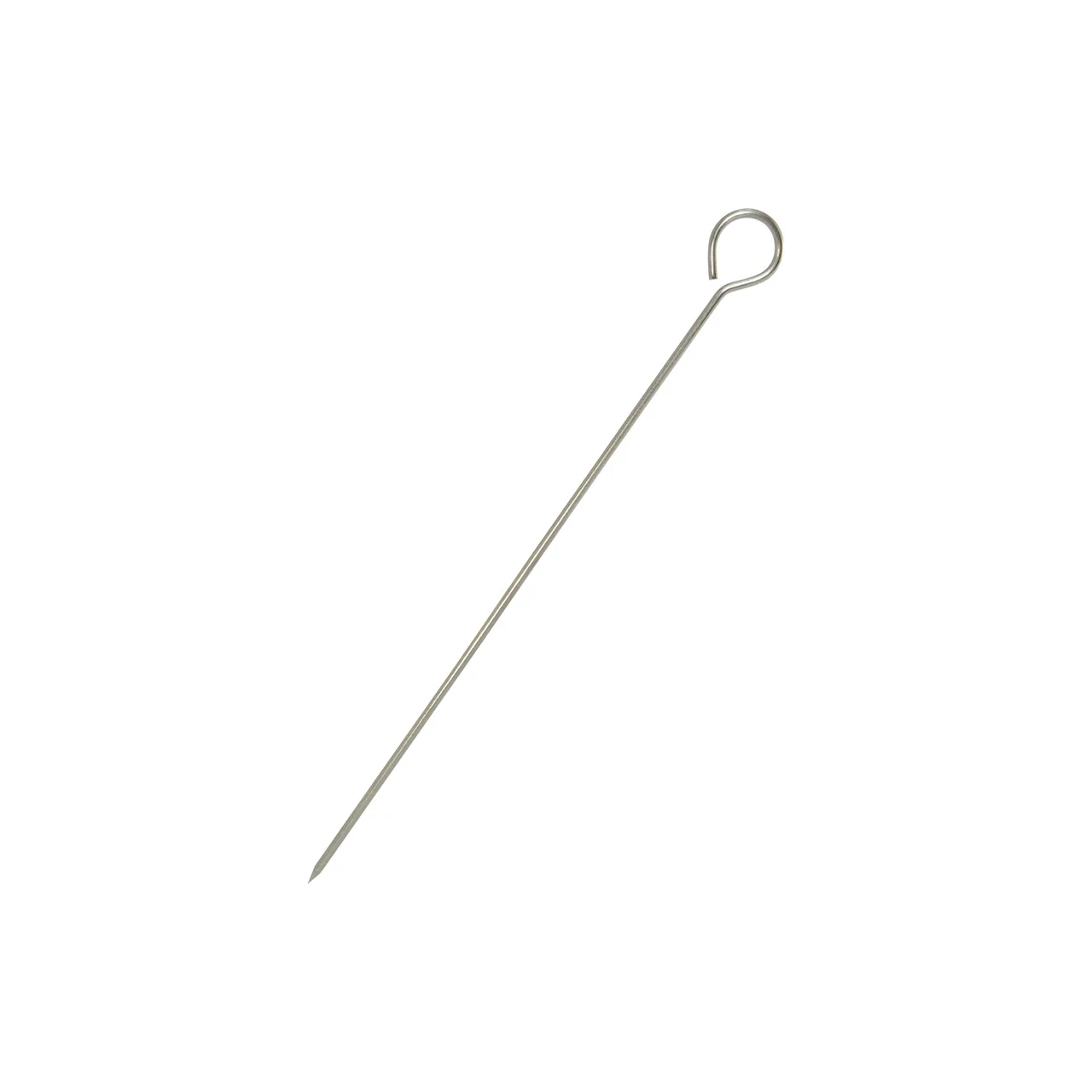 CAC China SKSR-10 Stainless Steel Skewer, 10" Round Looped Handle, Pointed End - 1 Dozen
