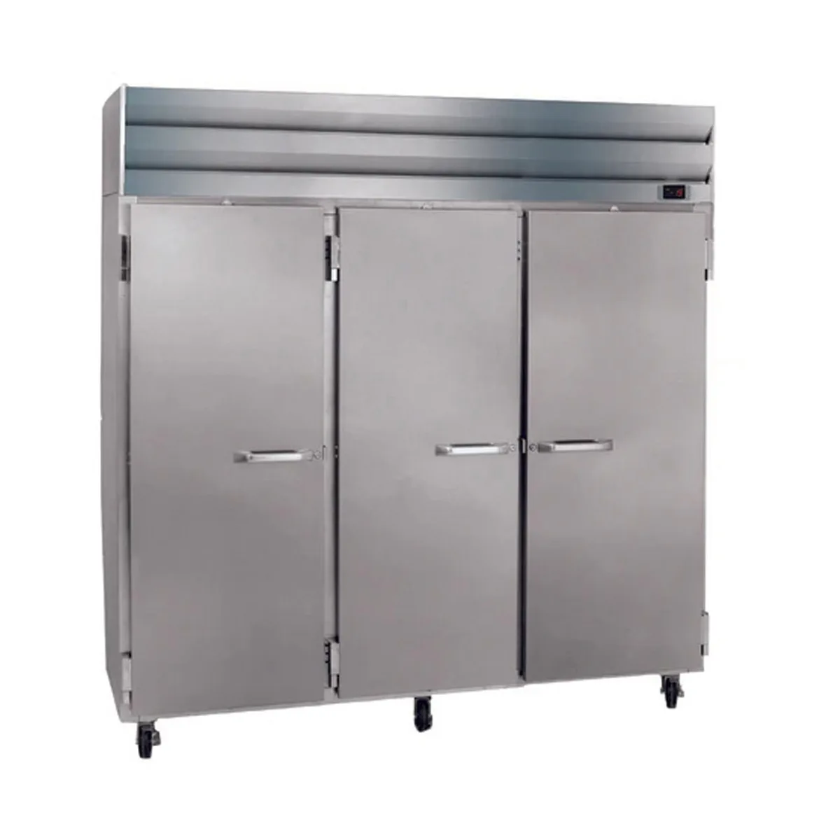Howard-McCray R-SR75 78" 3-Section Reach-In Refrigerator w/ 3 Solid Doors, Remote, Aluminum Interior, 75 cu. ft.