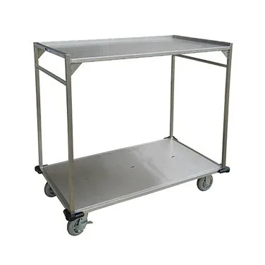 Lakeside PB51 Stainless Steel Open Tray Delivery Cart w/ (2) Shelves - 51"W x 29"D