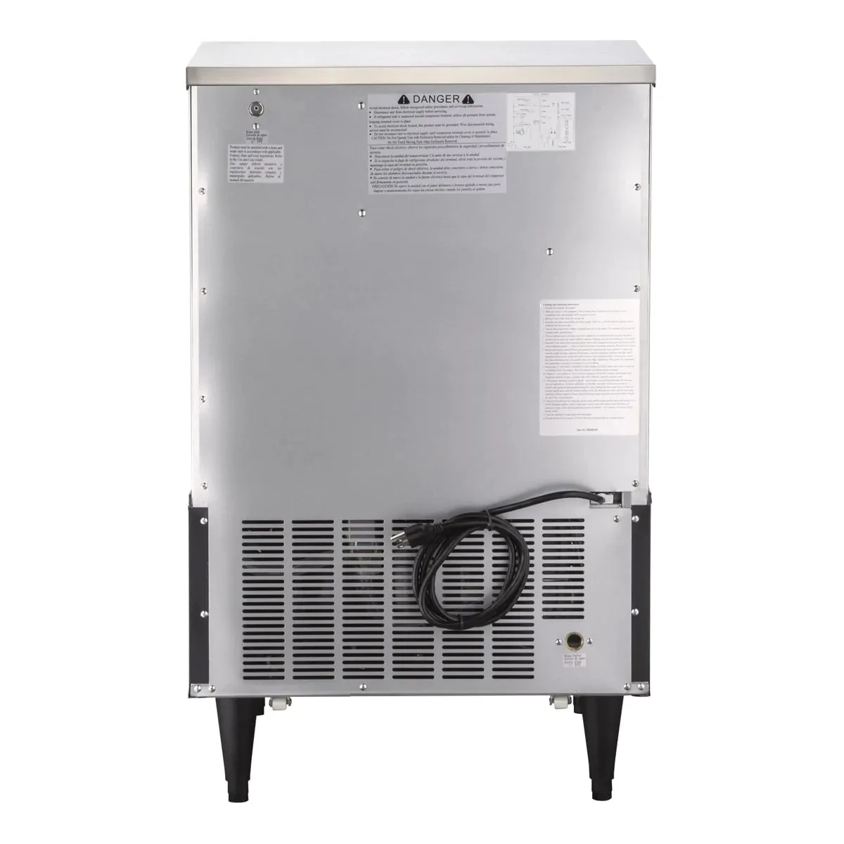 Maxx Ice MIM200NH 24" Air Cooled Half Cube 199 lb Undercounter Ice Machine with 75 lb Bin