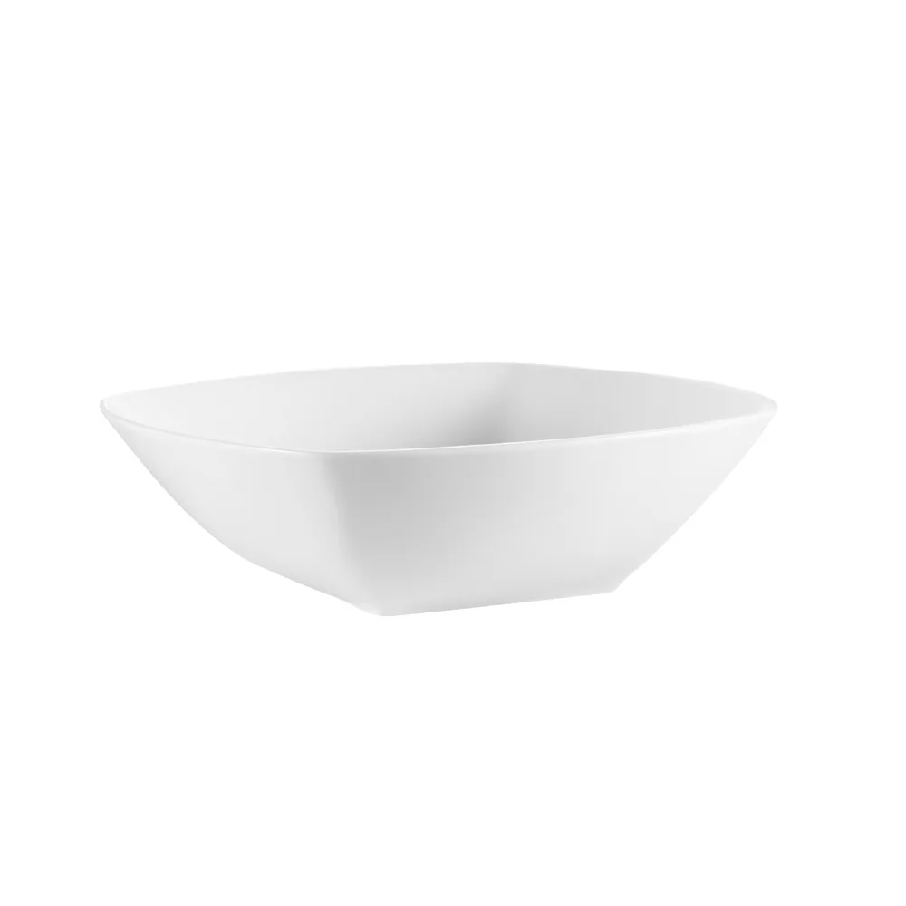 CAC China MAJ-B7 Square Bowl, 24 oz (7"×7"×2"), Bone White Bone China, Dishwasher Safe - 1 Dozen