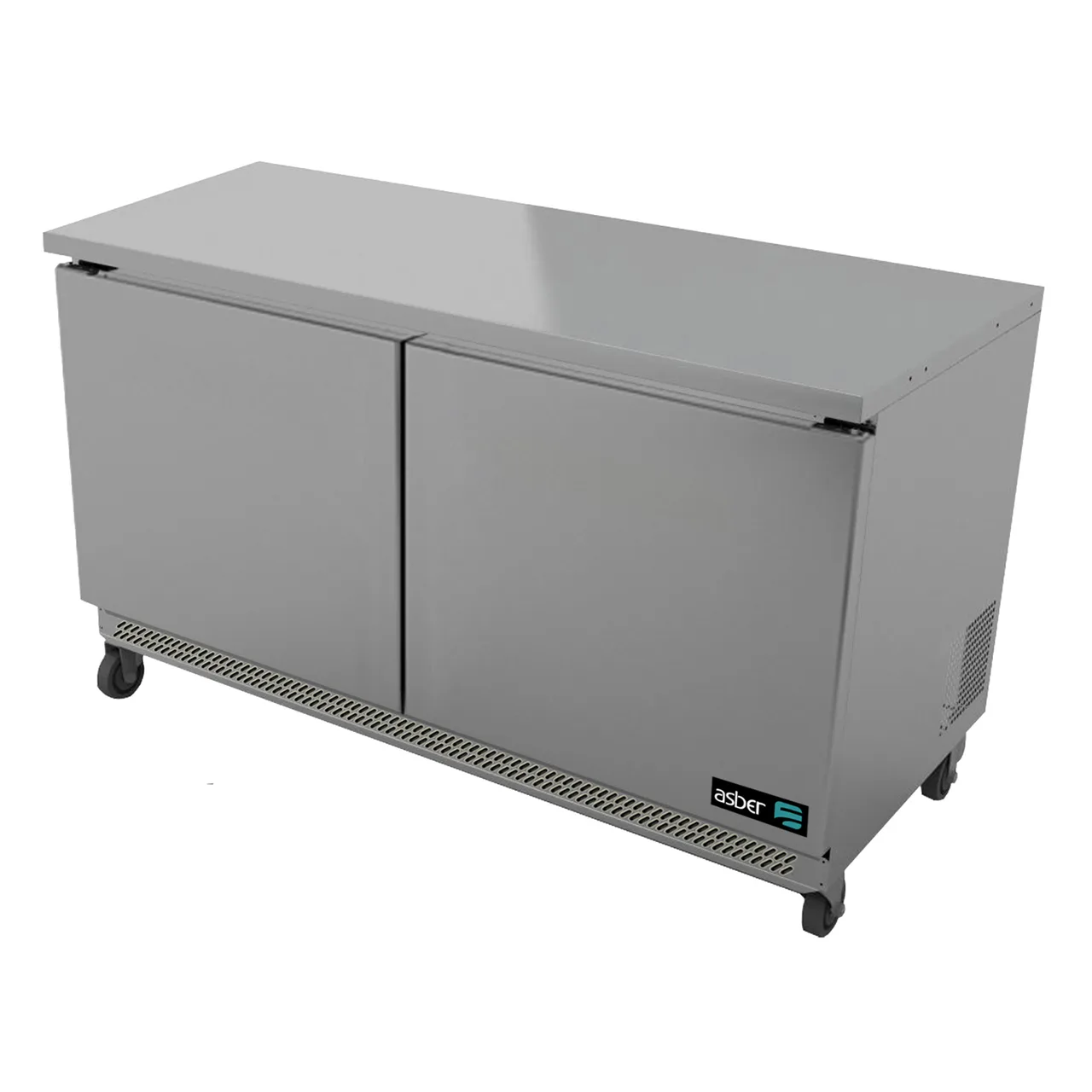 Asber AUTR-48 48" Two Section Undercounter Refrigerator w/ 2 Doors, 12.1 cu. ft.