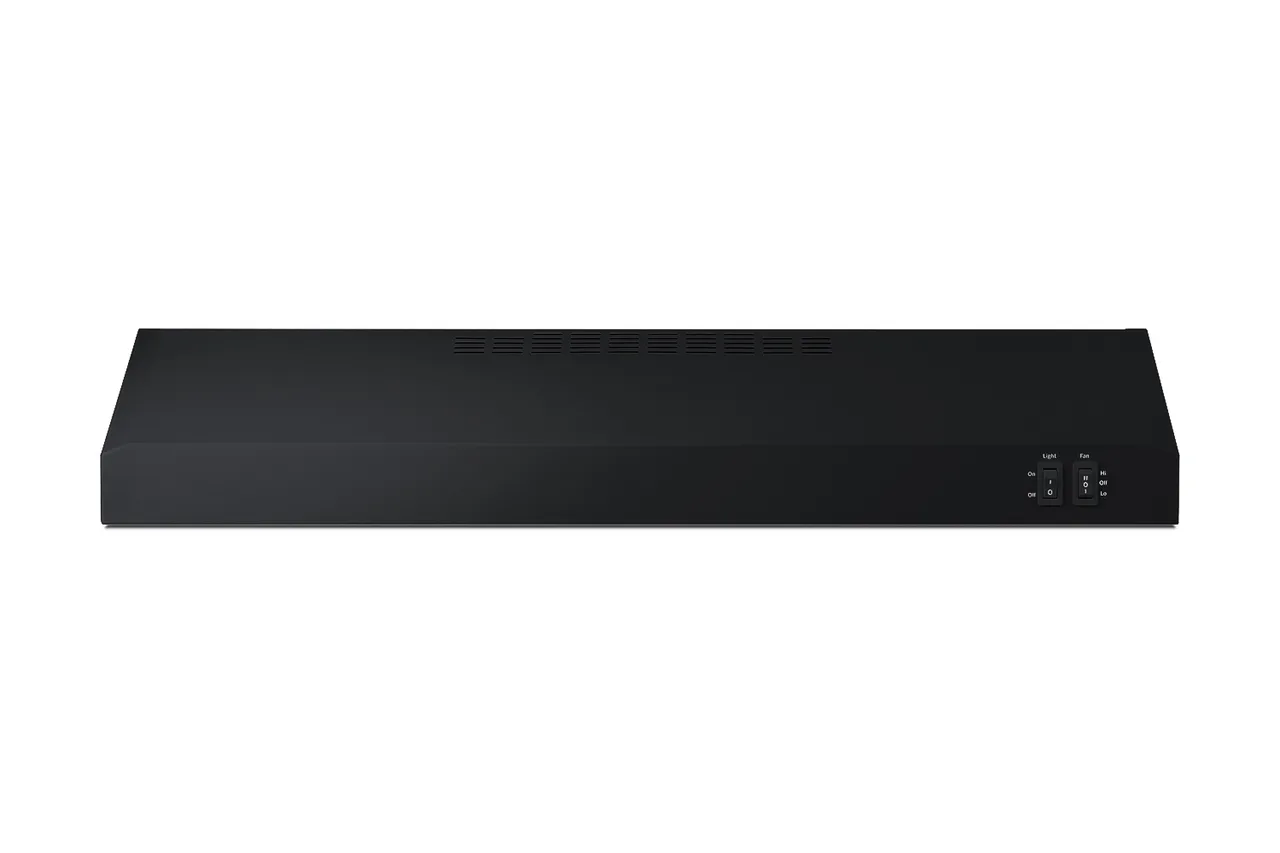 Summit HC30BB 30" Under Cabinet Range Hood, Black Finish, 200 CFM Convertible, Mesh Filter, ETL Certified