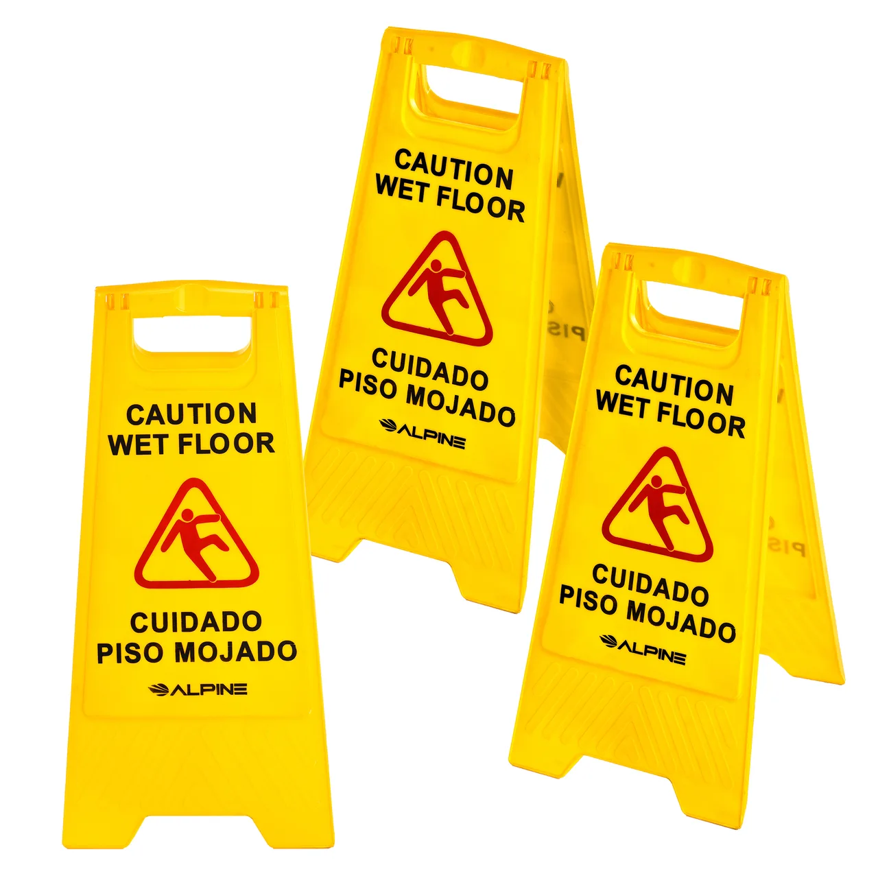 Alpine Industries ALP499-3 Alpine Industries Caution Wet Floor Sign, 24" H