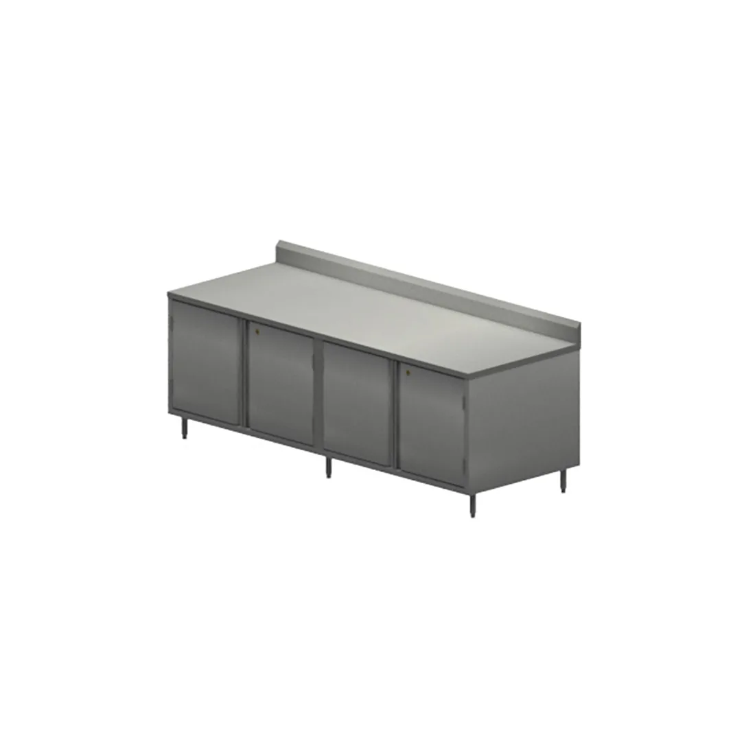 BK Resources CSTR5-3084HL 84" Work Table, Cabinet Base with Hinged Doors & Locks