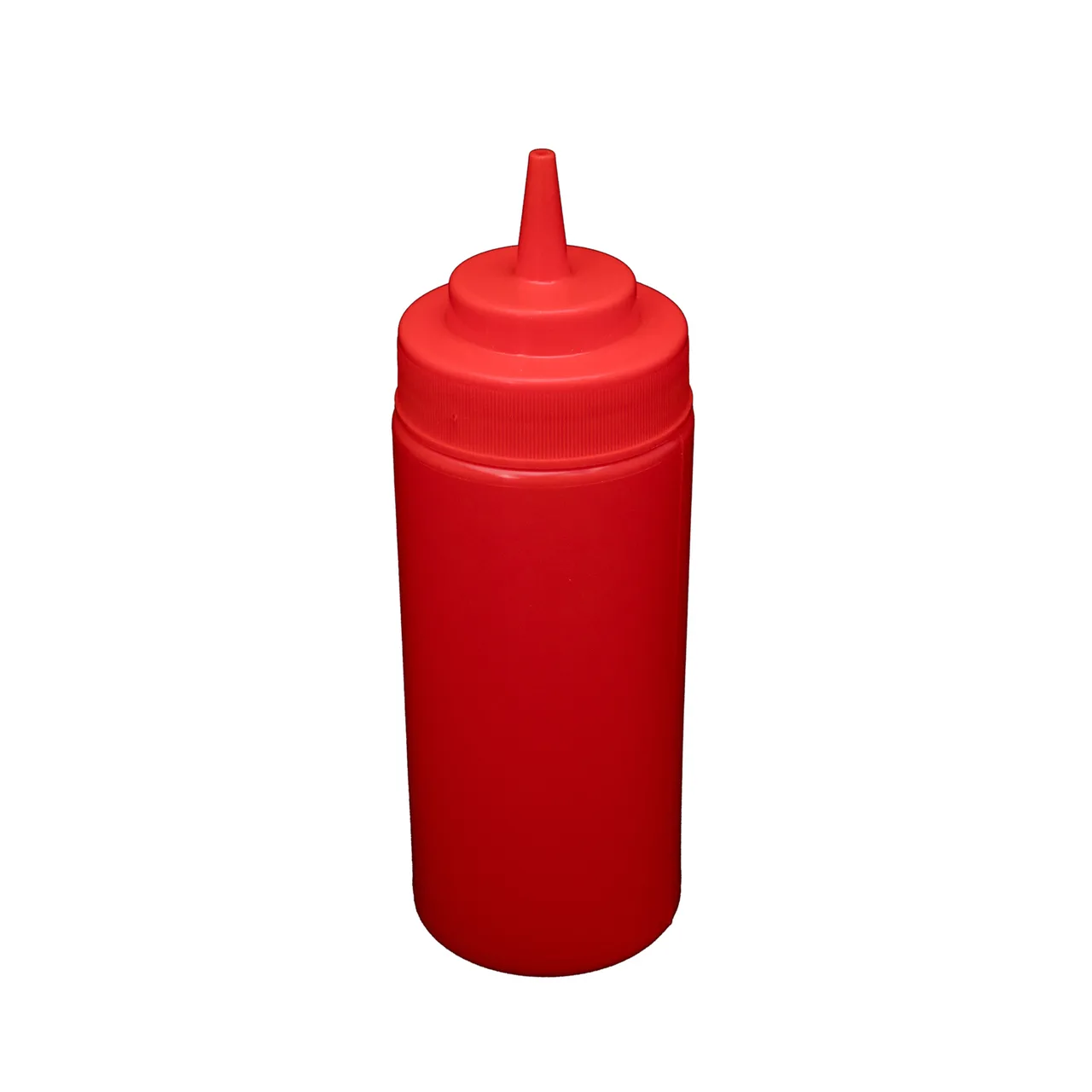 CAC China SQBT-W-16R - 16 Oz Red Squeeze Bottle, Wide‑Mouth Tip, Leak‑Proof Cap, BPA‑Free, 6/Pack