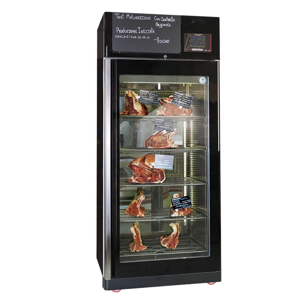 Omcan USA 46184 - Stagionello Evo Meat Curing Cabinet, 35-5/8", 330 lb, Black, 3,500W 220V, 5 Shelves