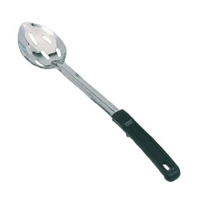 Omcan USA 80732 - 15" Stainless Steel Perforated Basting Spoon with Stop‑Hook Handle, Serving Utensil