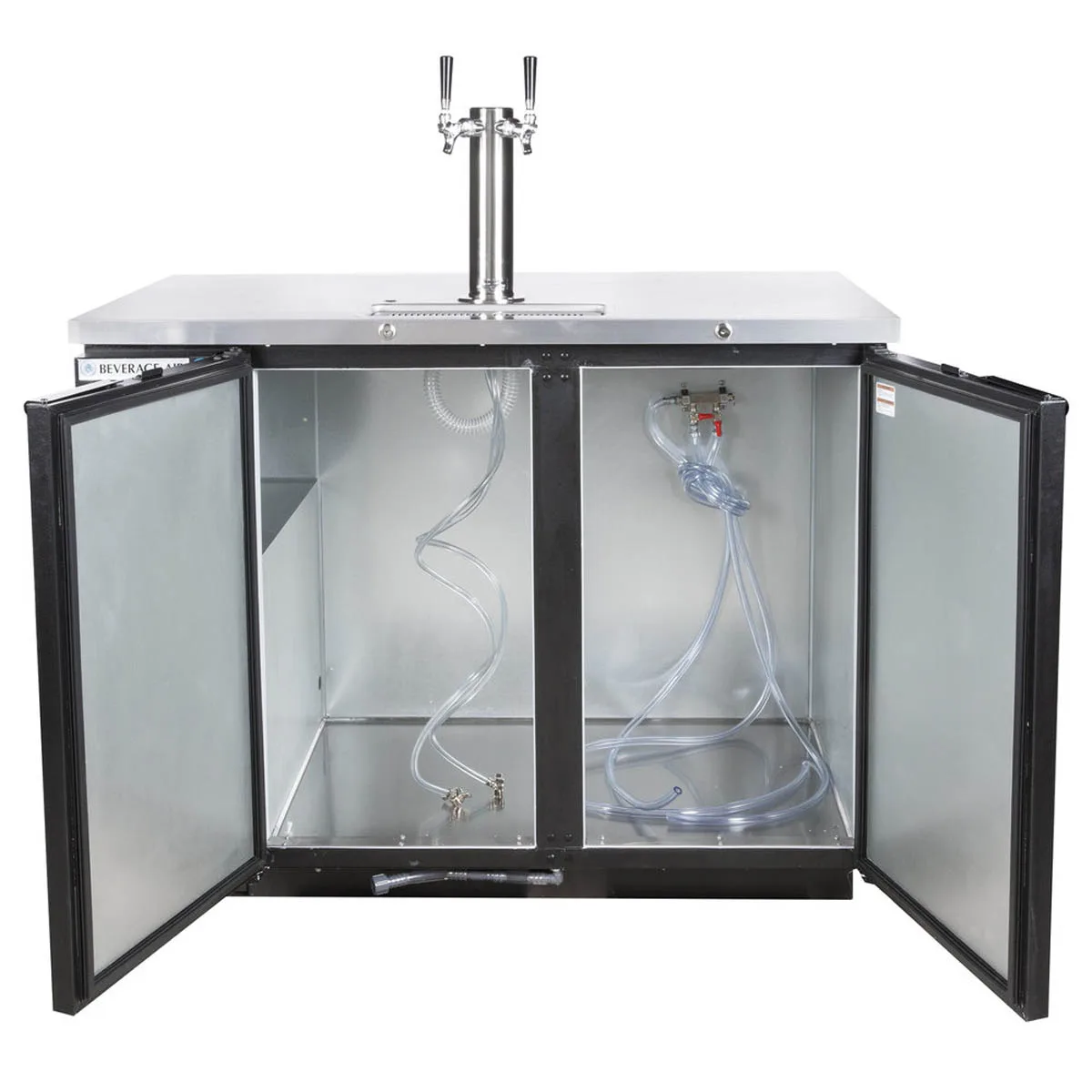 Beverage Air DD50HC-1-B 50" Draft Beer Cooler w/ 2 Kegs, 17.86 cu. ft., 1 Dual-Tap Tower