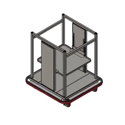 Carter-Hoffmann OTD2020 Open Single Stack Dispenser Cart for 20x20 Wash Racks