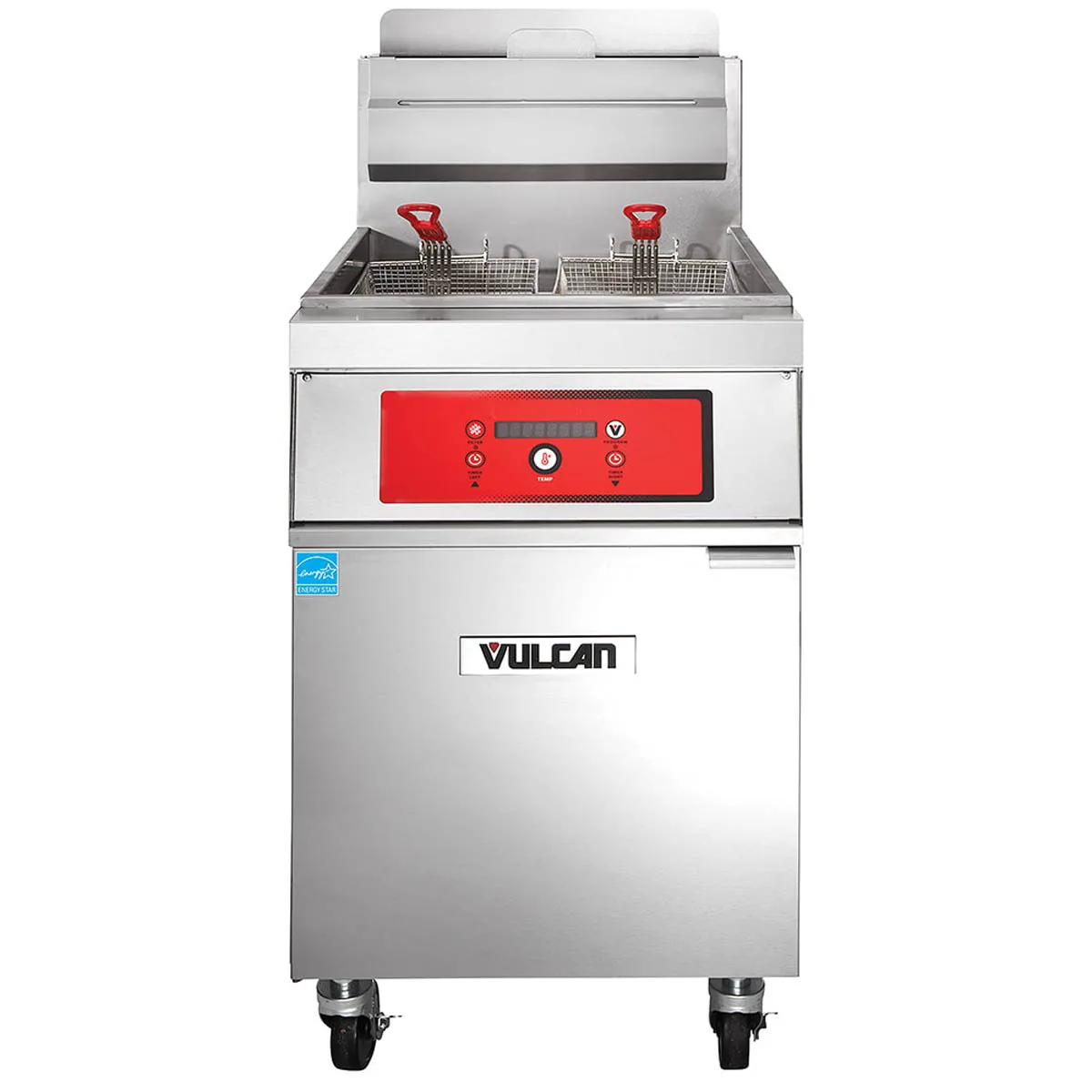 Vulcan 1VK65D 21" Floor Model Full Pot Gas Fryer, 70 lbs, 80.000 BTU