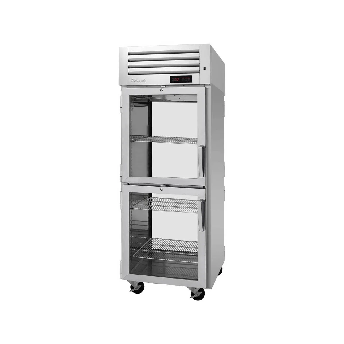 Turbo Air PRO-26-2H-G-PT(-L) 1-Section 4-Door Glass Heated Holding Cabinet, 26.2 cu ft, 1550W, 115V