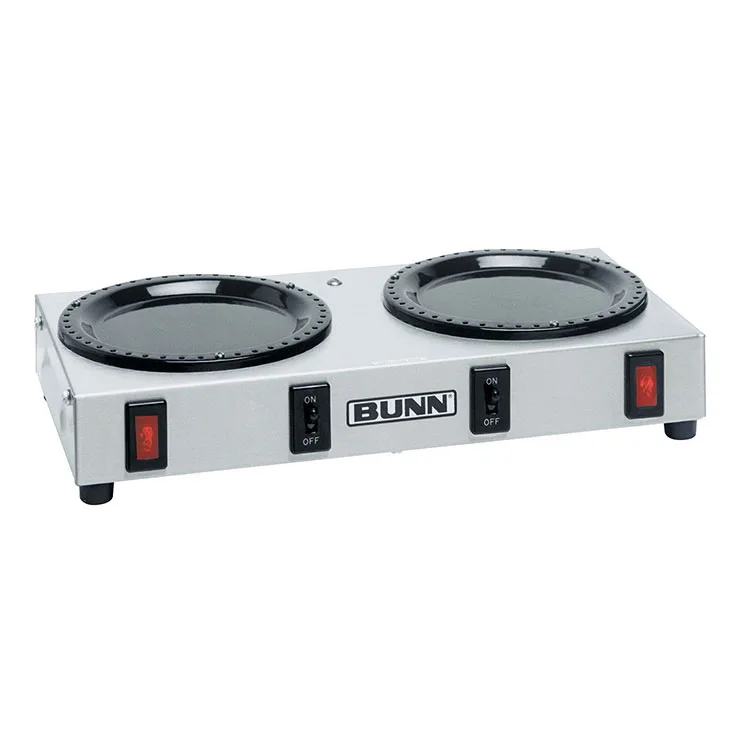 Bunn 06310.0004 Double-Burner Coffee Warmer with (2) Side By Side 100W Warmers, 120V