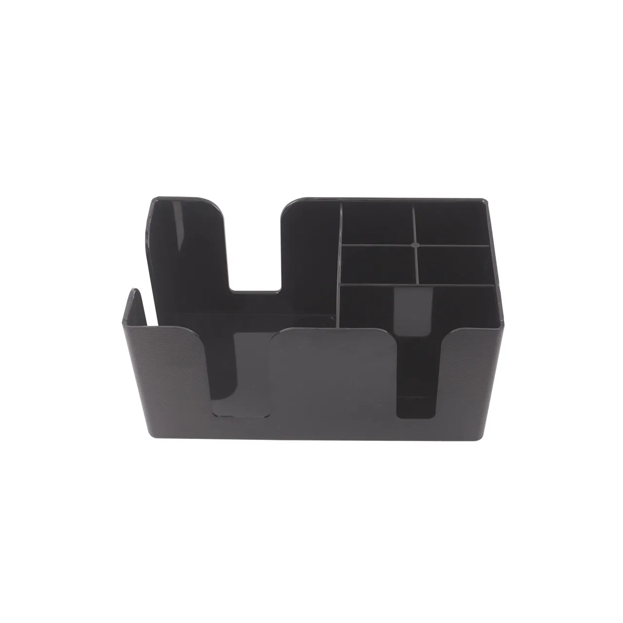 CAC China BCDY-6 Black Plastic Bar Caddy, 6-Compartment, BPA Free, NSF - Each
