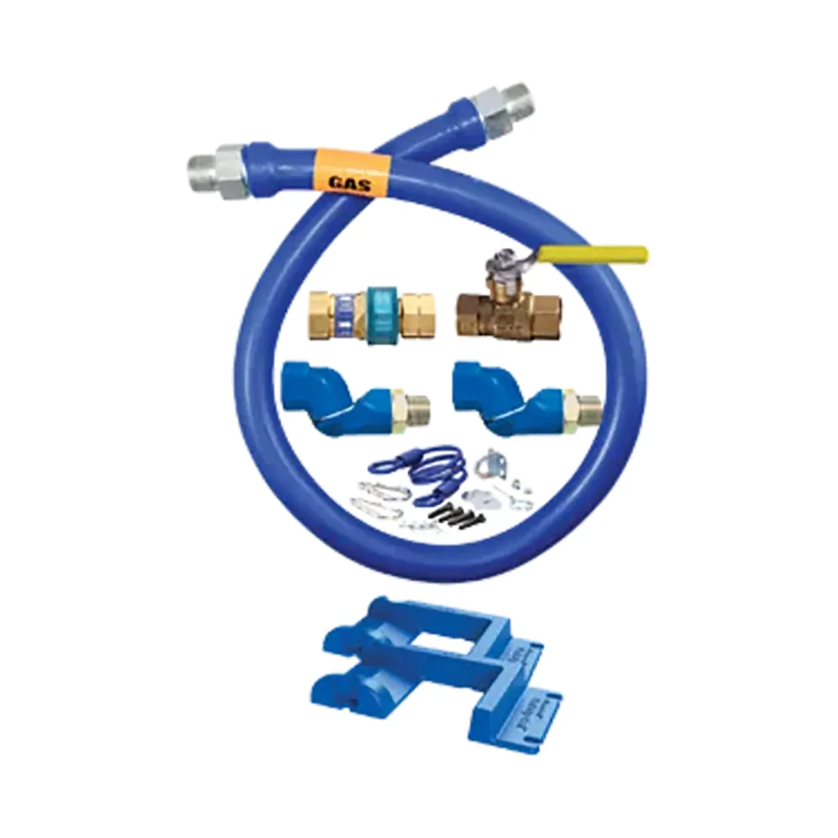 Dormont 16125KIT2S48PS Deluxe SnapFast 48" Gas Connector Kit, Two Swivels, Safety Set, 1-1/4" Diameter