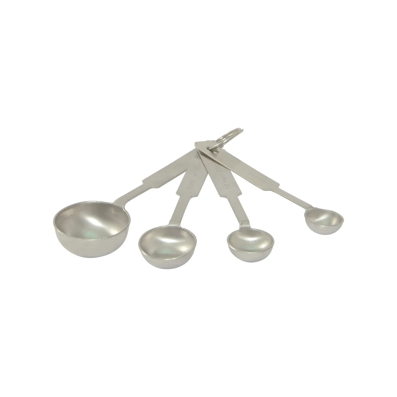 CAC China MSS1-4SET Measuring Spoons 4-Piece Stainless Steel 1/4 tsp, 1/2 tsp, 1 tsp, 1 tbsp - 4/Set