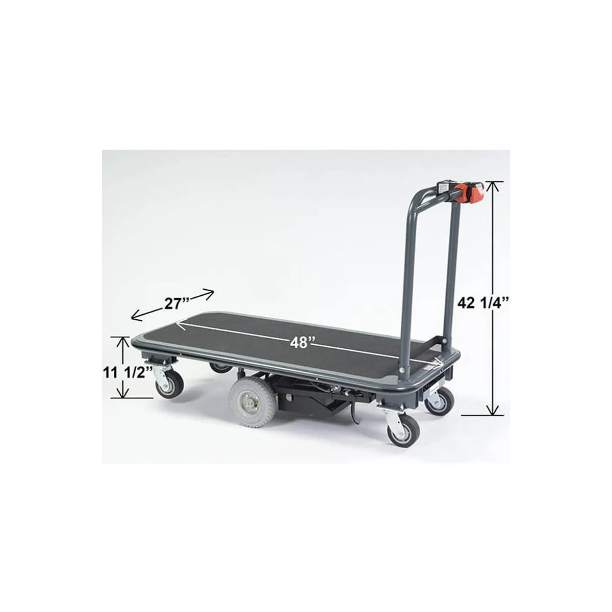 Lakeside 8180 Ergo-One Plus Power Electric Platform Truck, 1500 lbs, 27x48, Steel Frame