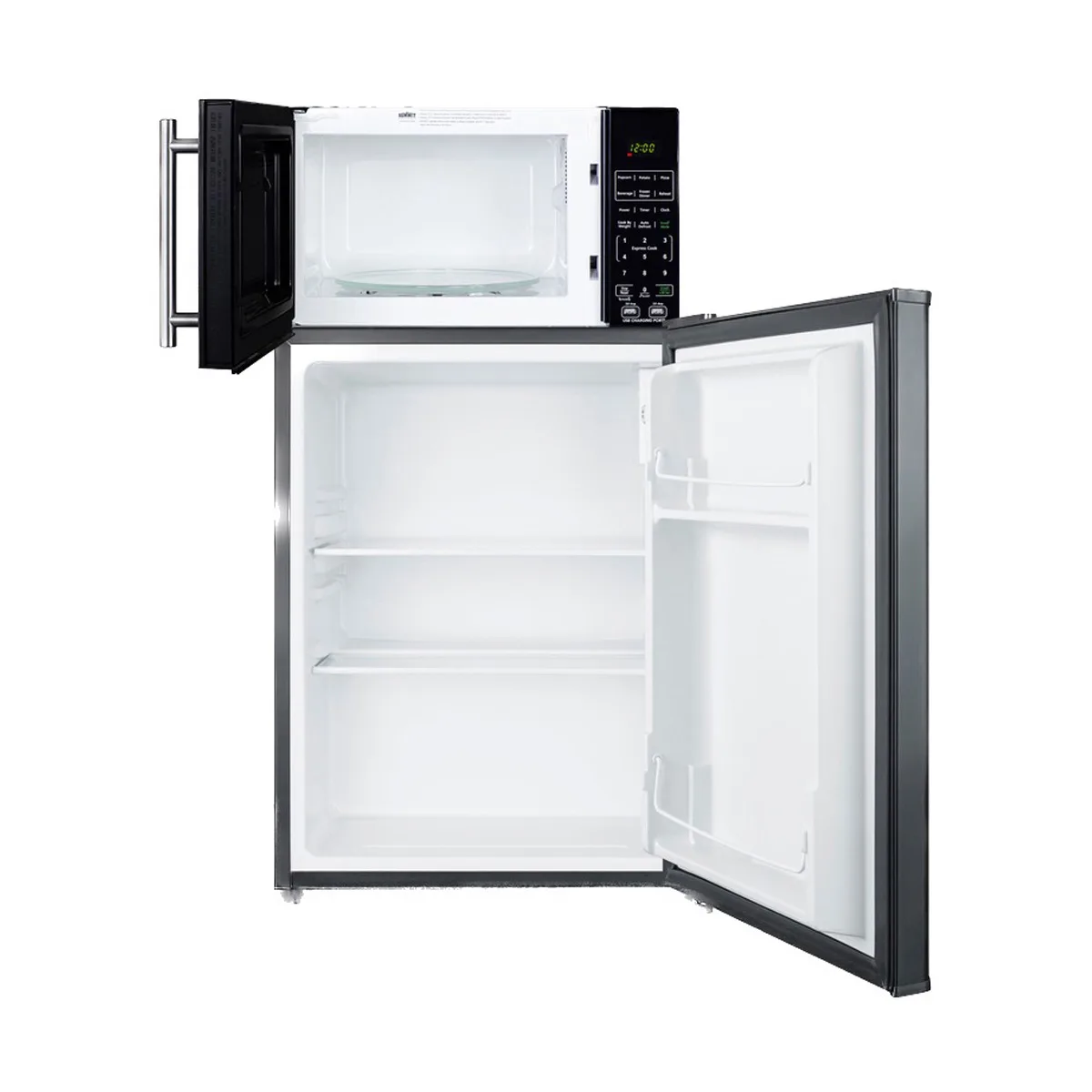 Summit MRF29KA 18.5" Breast Milk Refrigerator w/ Microwave, Black, 2.4 cu. ft.