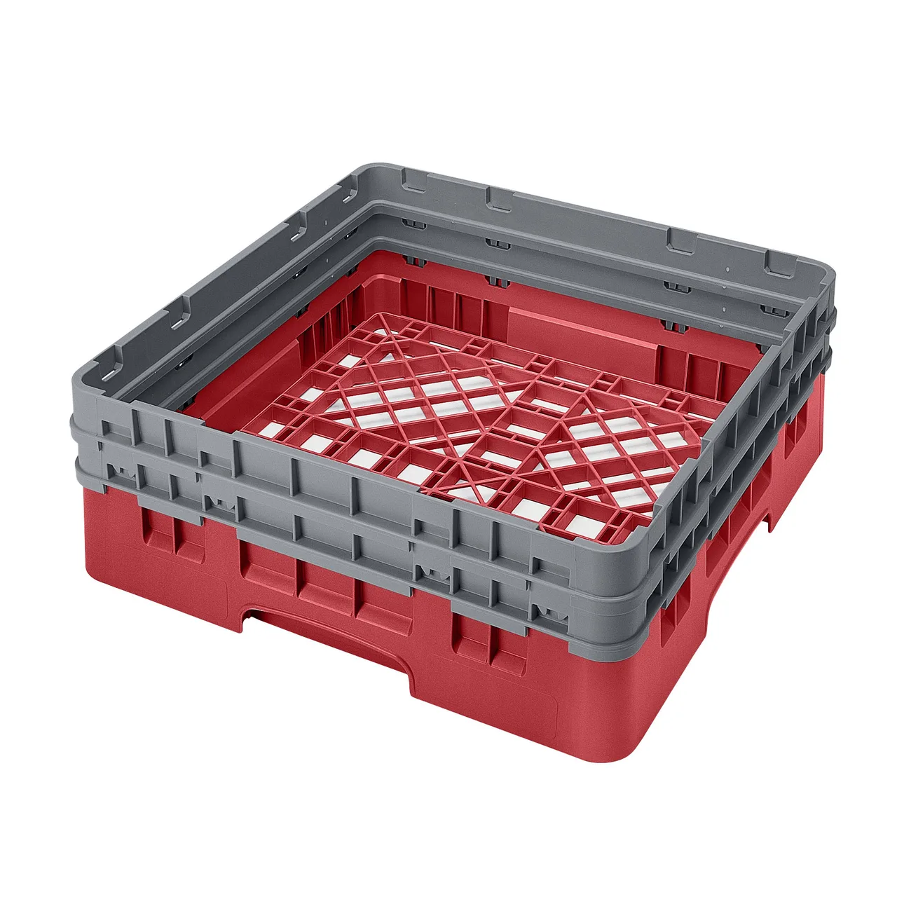 Cambro BR578163 Camrack Base Rack, Full Size, Red Polypropylene, 19-3/4" x 19-3/4", 6-1/2" Inside Rack Height, NSF Certified