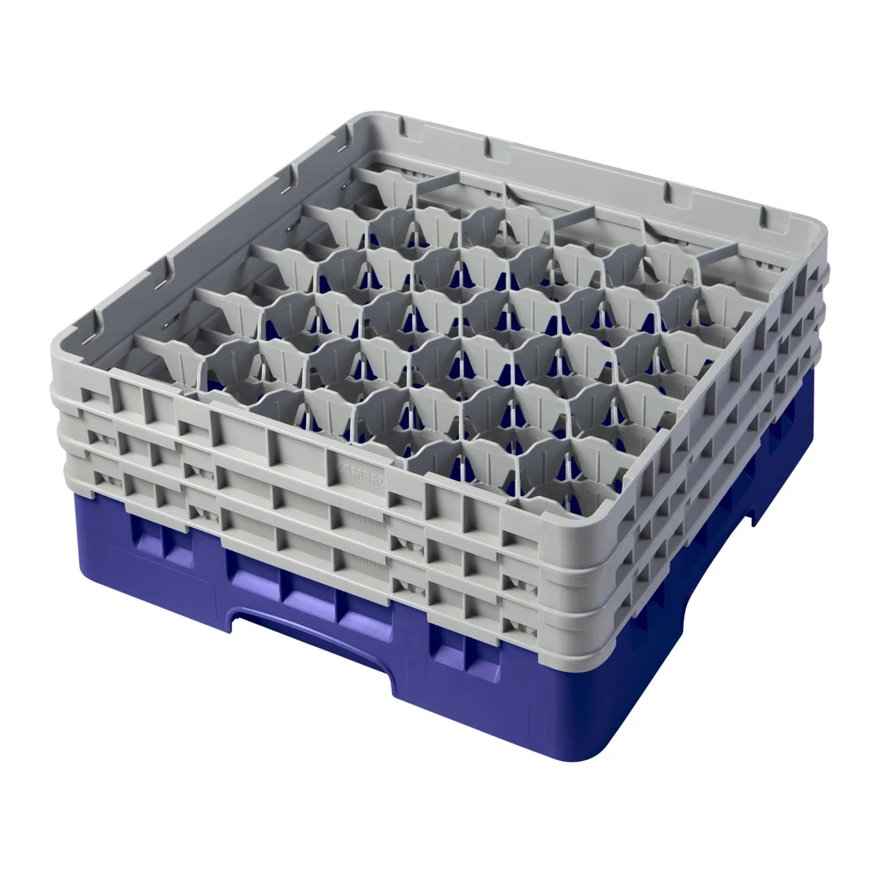 Cambro 30S638186 Camrack Glass Rack, Navy Blue, Full Size, 19-3/4 x 19-3/4, 30 Compartments