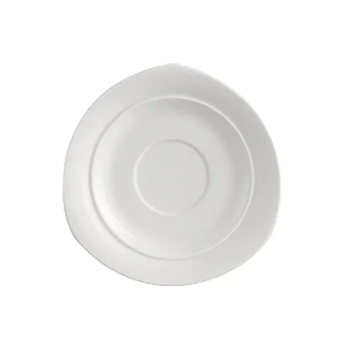 CAC China PHA-36 Saucer, 5-3/4" Dia x 3/4" H, Round Porcelain, White, Dishwasher Safe - 1 Dozen