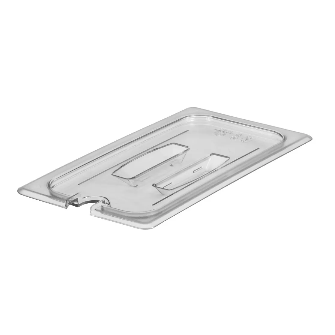 Cambro 30CWCHN135 Clear PC Food Pan Cover – 1/3‑Size, Handled with Spoon‑Notch Slot, NSF