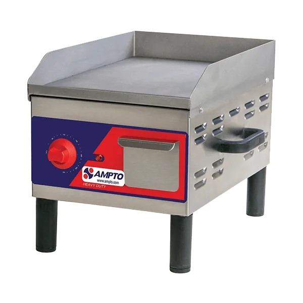 AMPTO GR5E Countertop Electric Griddle with 12" x 16" Surface, Manual (Adjustable) Controls, 220v