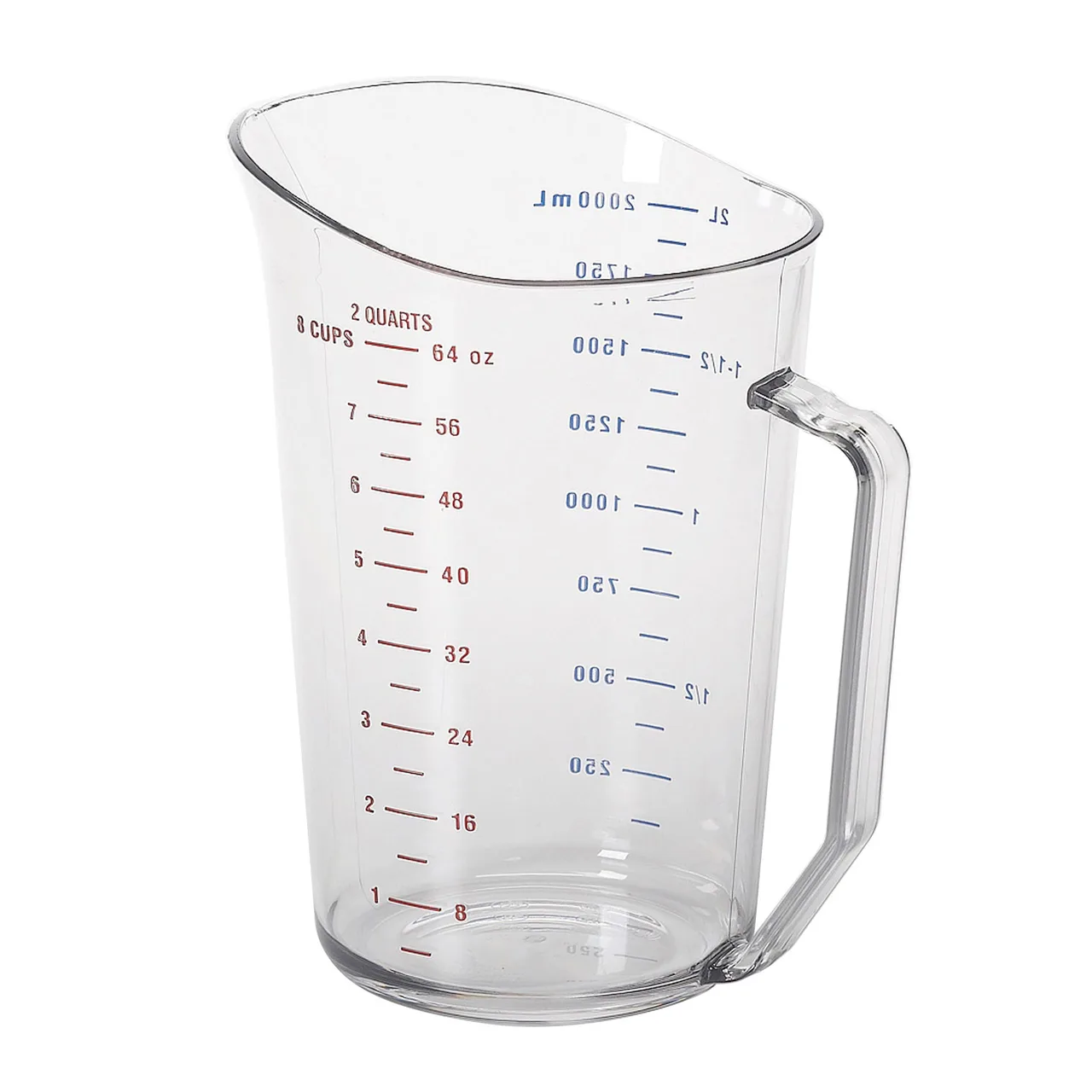 Cambro 200MCCW135 Measuring Cup – 2 Qt (64 Oz) Polycarbonate, Dishwasher Safe, NSF