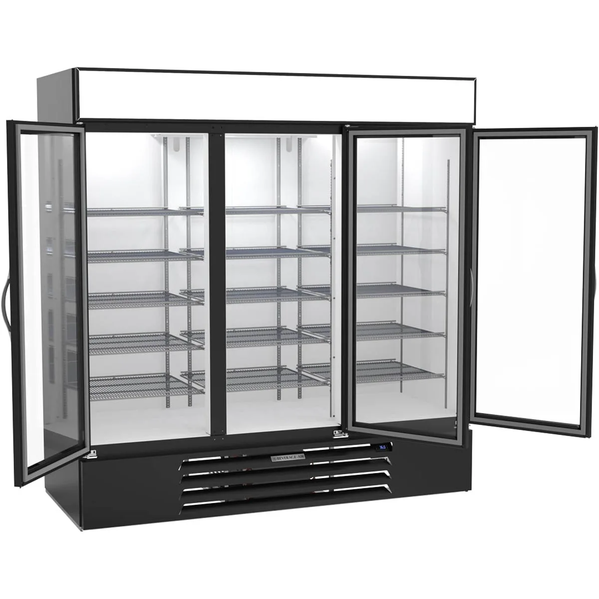 Beverage Air MMR72HC-1-B-WINE 75" Glass Door Wine Merchandiser, Single Temperature, 70.19 cu. ft.
