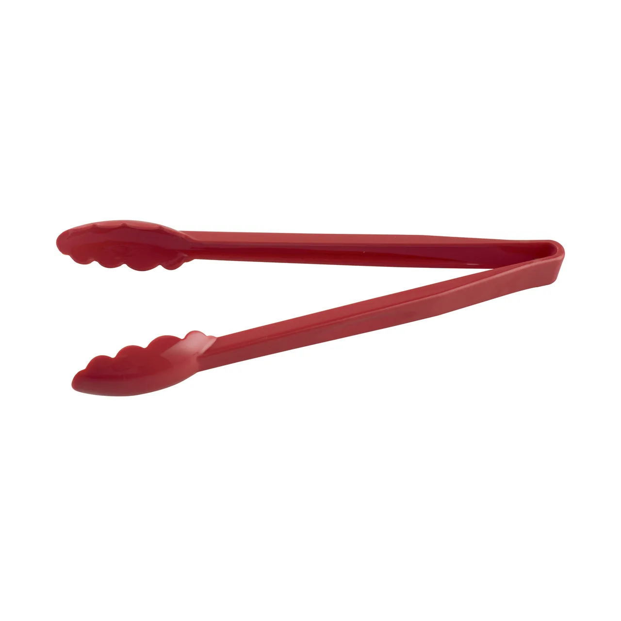 CAC China UTKU-12R Utility Tongs - 12" Length, Red Plastic Construction, Non-Coated Handle