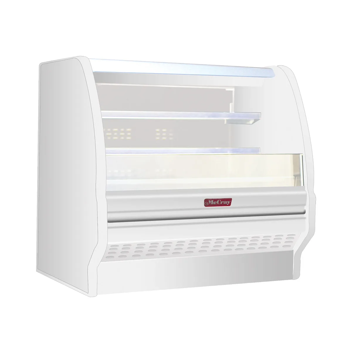 Howard-McCray R-OD40E-6L-C-LED 75" Dairy Curved End Open Air Merchandiser in White